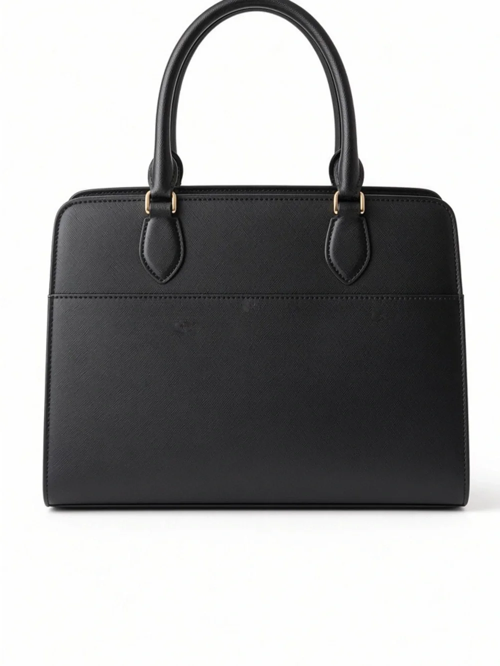 Kate Spade New York black saffiano leather satchel.